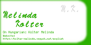 melinda kolter business card